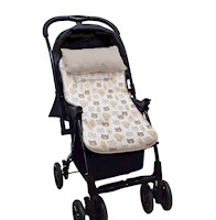 Colchoneta para Coches maternelle Beige Ositos, para coche de paseo o en la silla de auto,acolchado, suave, reversible, adaptable